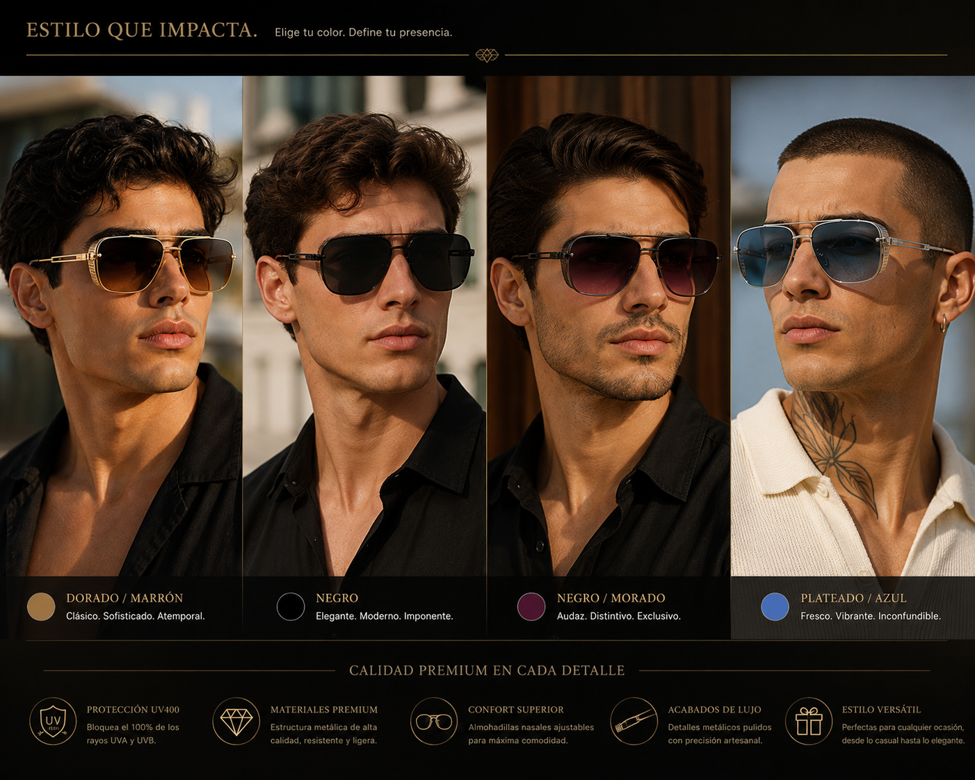 Reeves - Gafas de hombre premium