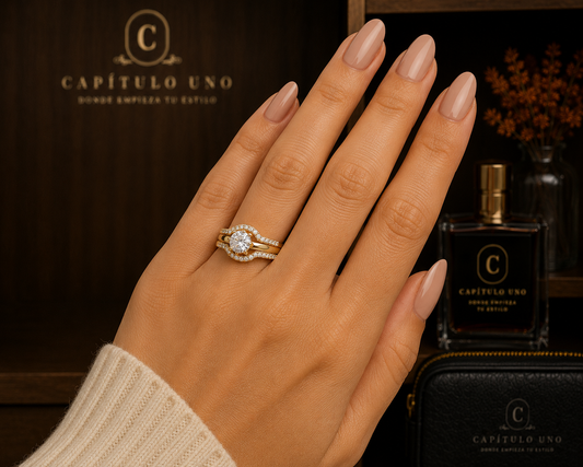 Imperial Diamond - Anillo 2 en 1 corte brillante