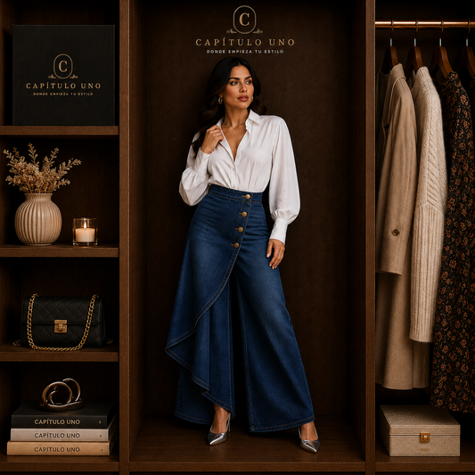 Mimi - Vaquero premium de corte alto