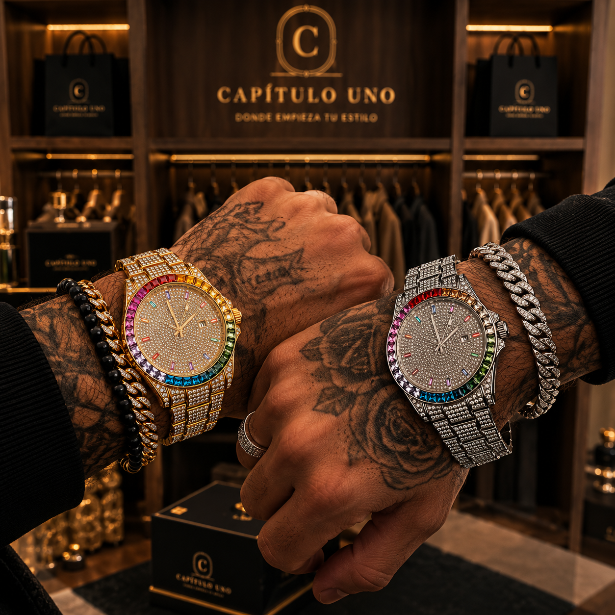 Orion - Reloj con piedras y cristales