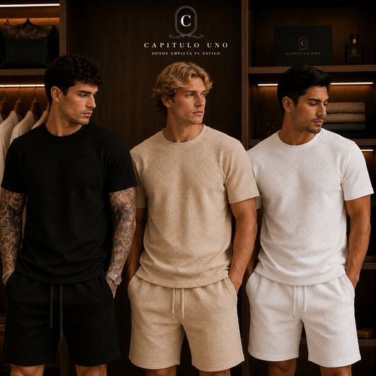 Olly - Conjunto jacquard camiseta y pantalón
