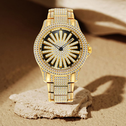 Royal Eclipse - Reloj dorado con brillantes