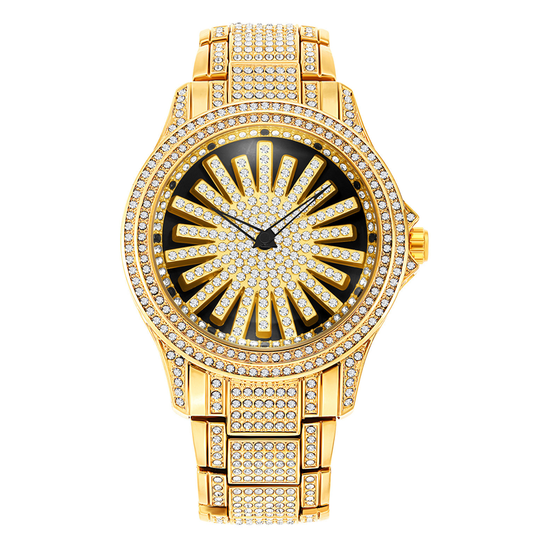 Royal Eclipse - Reloj dorado con brillantes