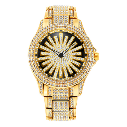 Royal Eclipse - Reloj dorado con brillantes