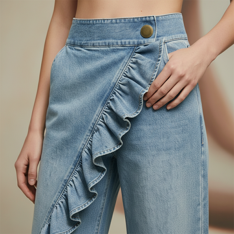 Vela - Pantalón ancho con volante