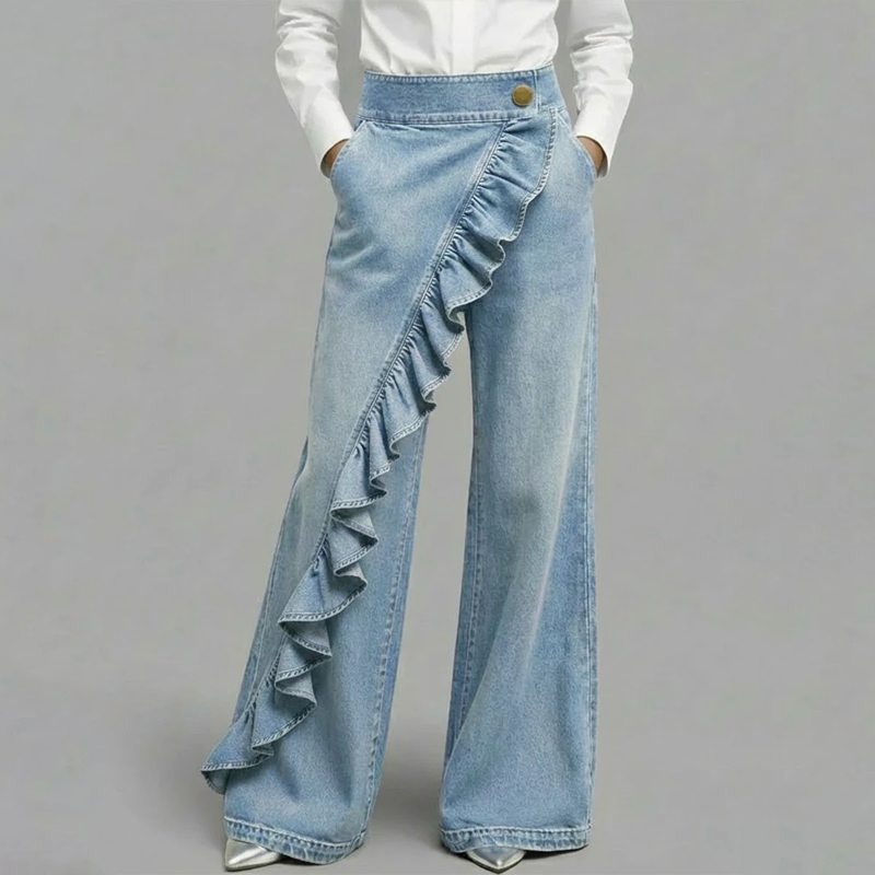 Vela - Pantalón ancho con volante
