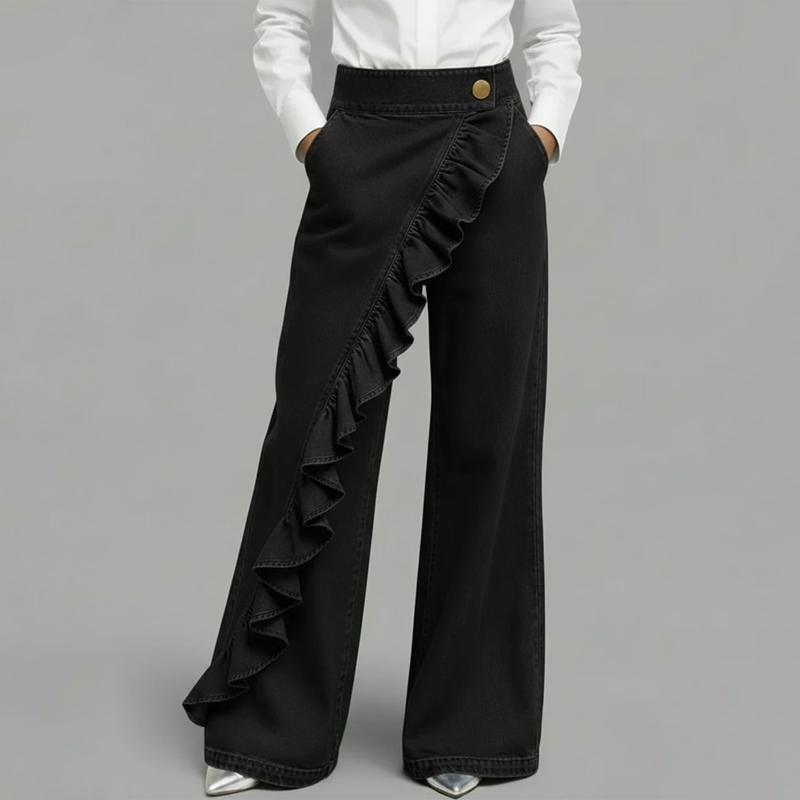 Vela - Pantalón ancho con volante