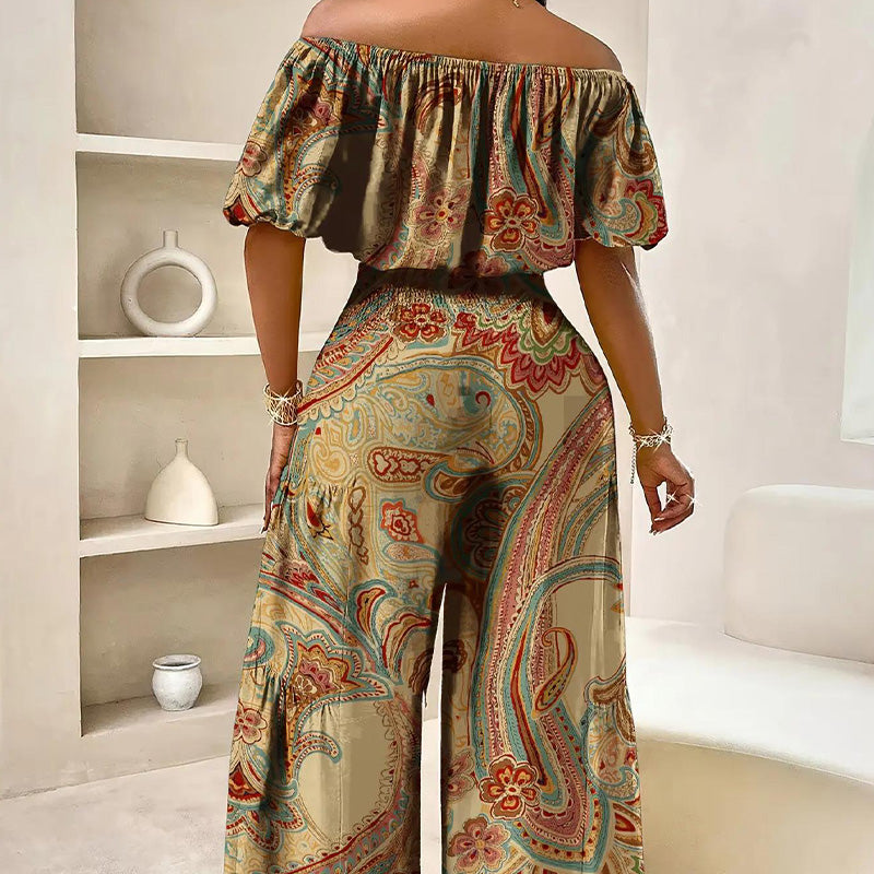 Paisley Bohemio - Conjunto de blusa y pantalón